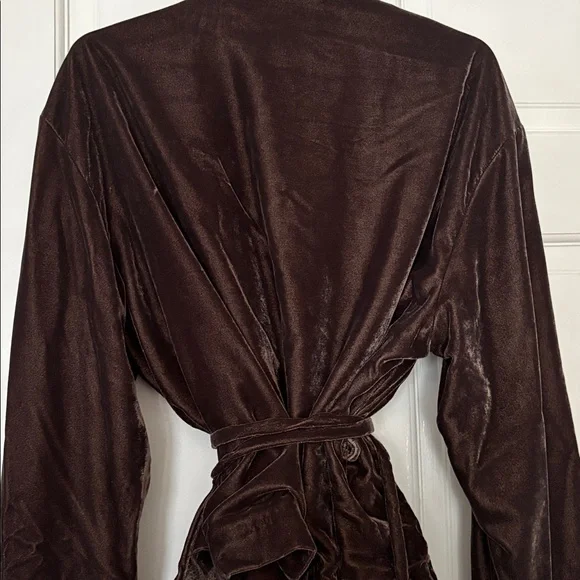 Zara Brown Wrap Blouse - Picture 3 of 3